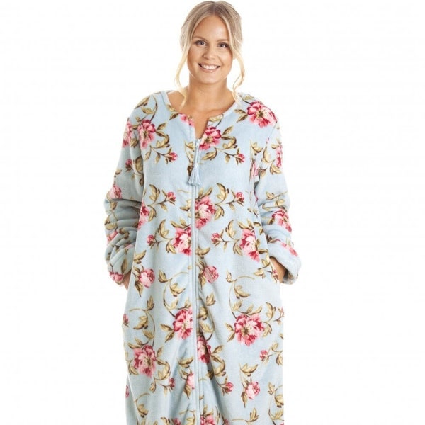 Womens Floral Katie Zip Robes