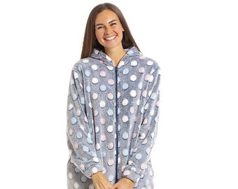 Womens Multi Coloured Spot Print Supersoft Grey All in One