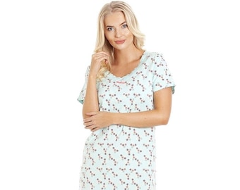 Womens Floral Print Cotton Nightdress