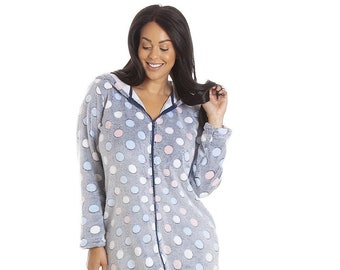 Womens Multi Coloured Spot Print Supersoft Grey Lounger