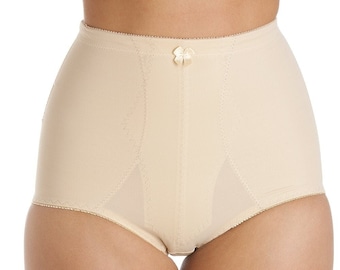 Vintage New Curvations Satin Light Control Full Brief Panty Girdle Gold  Size Large 29 30 