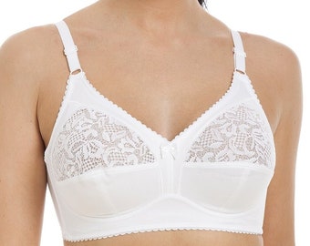 Trofe - - Trofé BLUE Lilly Floral Print Padded & Wired Full Cup Bra