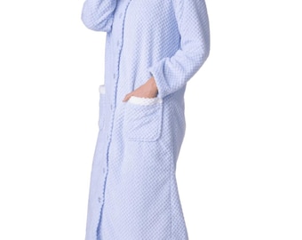 chinese dress ladies Slenderella Ladies Waffle Button Dressing Gown HC4327 Pink Small at Amazon  Women's Clothing store main image 0