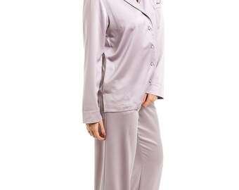 Luxurious Mink Full Length Satin Pyjama Set Etsy Canada