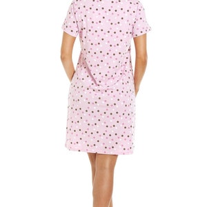 Womens Multi Coloured Polka Dot Cotton Nightdress image 3