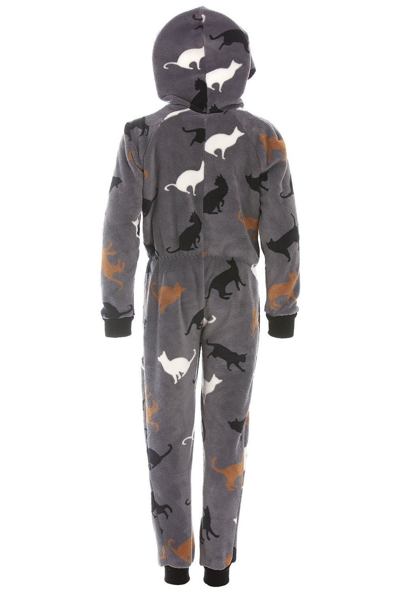 Childrens Grey Cat Print Onesies Etsy