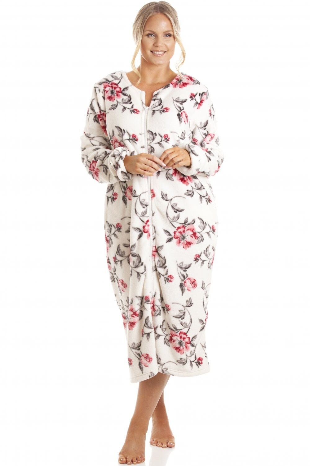 Womens Floral Katie Zip Robes Etsy