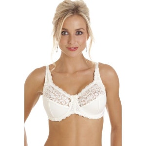 Womens Ivory Lace Non Padded Underwired Bra