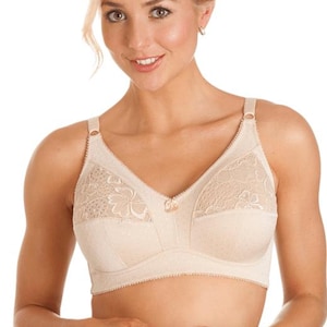 Womens Cotton Lined Soft Comfort Beige Bra
