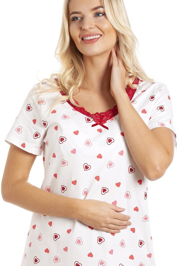 Camicia da notte da donna Tuly in caldo cotone avion Noi di Notte