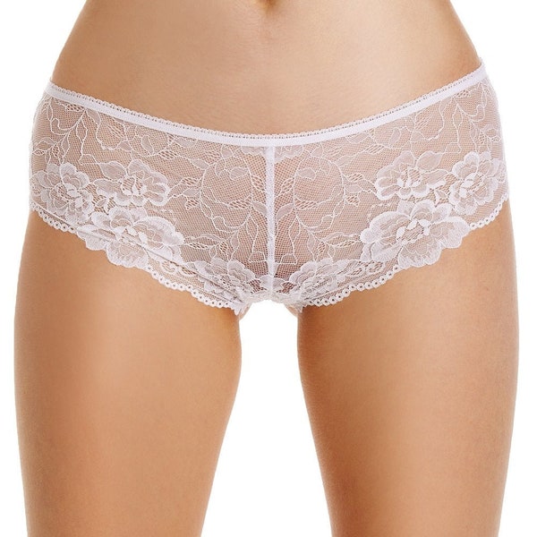 Womens Three Pack White Floral Lace Shorts