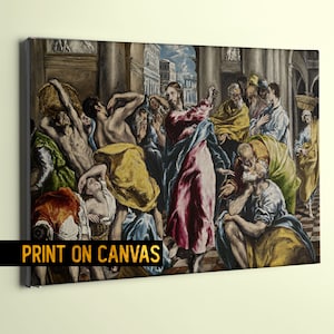 Christ Driving the Money Changers from the Temple by El Greco Canvas Print | Fine Art Reproduction | Elegant Renaissance Decor