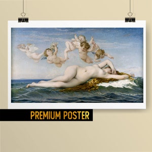 El nacimiento de Venus de Alexandre Cabanel - Póster de arte académico francés