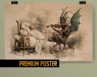 The Dream of Tartini by Louis Leopold Boilly Poster - French Rococo Art for music room - Masterpiece for Music Lovers