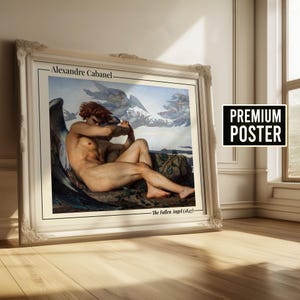 Fallen Angel Art Poster - Captivating Reproduction of Alexandre Cabanel&#39;s Masterpiece  - Lucifer&#39;s fall - French academic painting