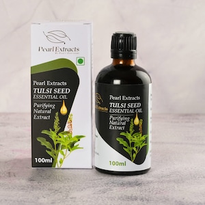 Ätherisches Basilikumöl, 100% rein Tulsi (Ocimum sanctum), hohe Qualität für Aromatherapie und Wellness