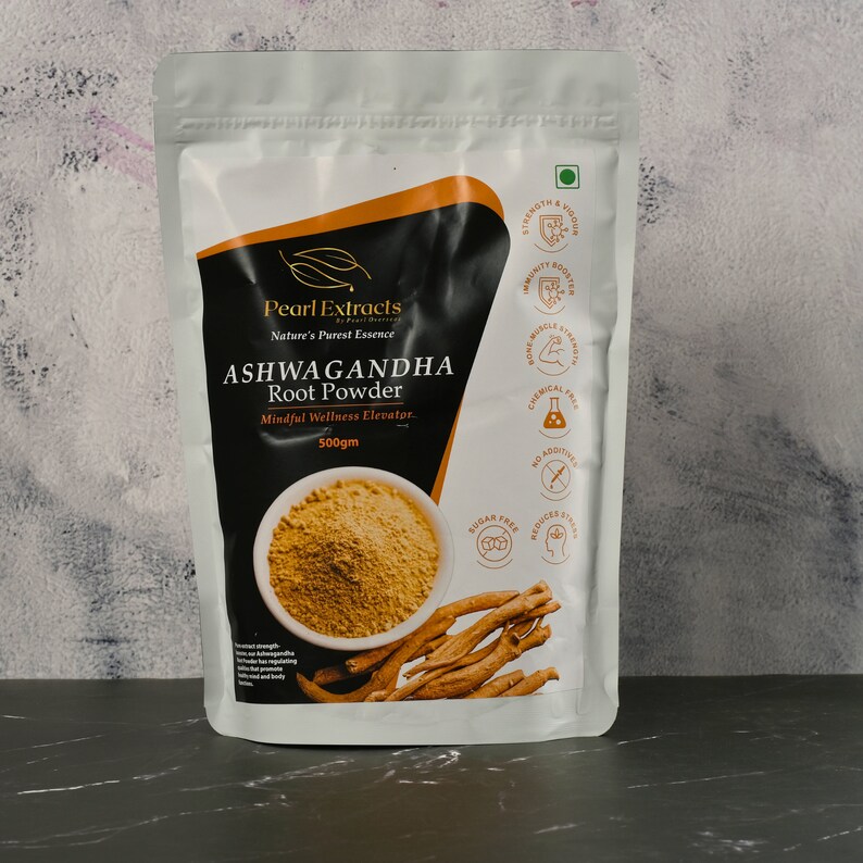 Organic Ashwagandha Root Powder, 100% Pure Withania Somnifera, Indian Ginseng, Fresh & High-Quality