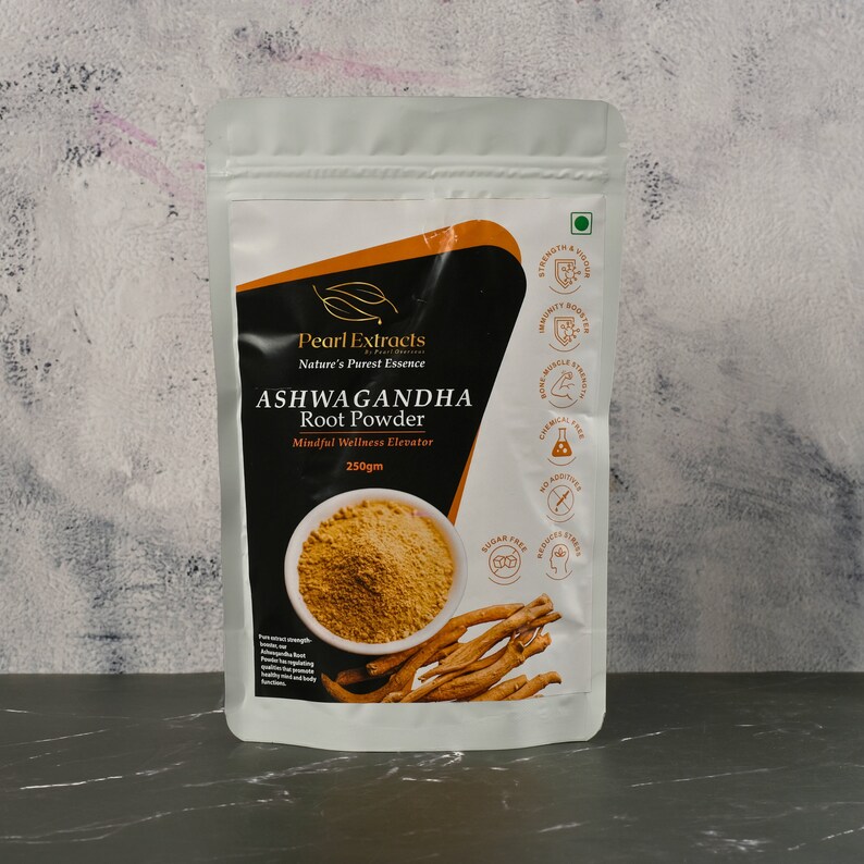 Organic Ashwagandha Root Powder, 100% Pure Withania Somnifera, Indian Ginseng, Fresh & High-Quality