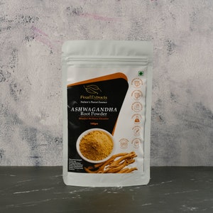 Organic Ashwagandha Root Powder, 100% Pure Withania Somnifera, Indian Ginseng, Fresh & High-Quality
