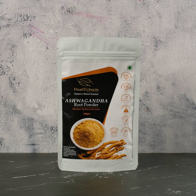 Organic Ashwagandha Root Powder, 100% Pure Withania Somnifera, Indian Ginseng, Fresh & High-Quality