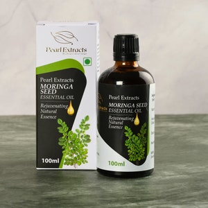 Organic Moringa Seed Essential Oil, 100% Pure & Natural Extract Oil, Ideal for Skincare, Haircare, and Body Use