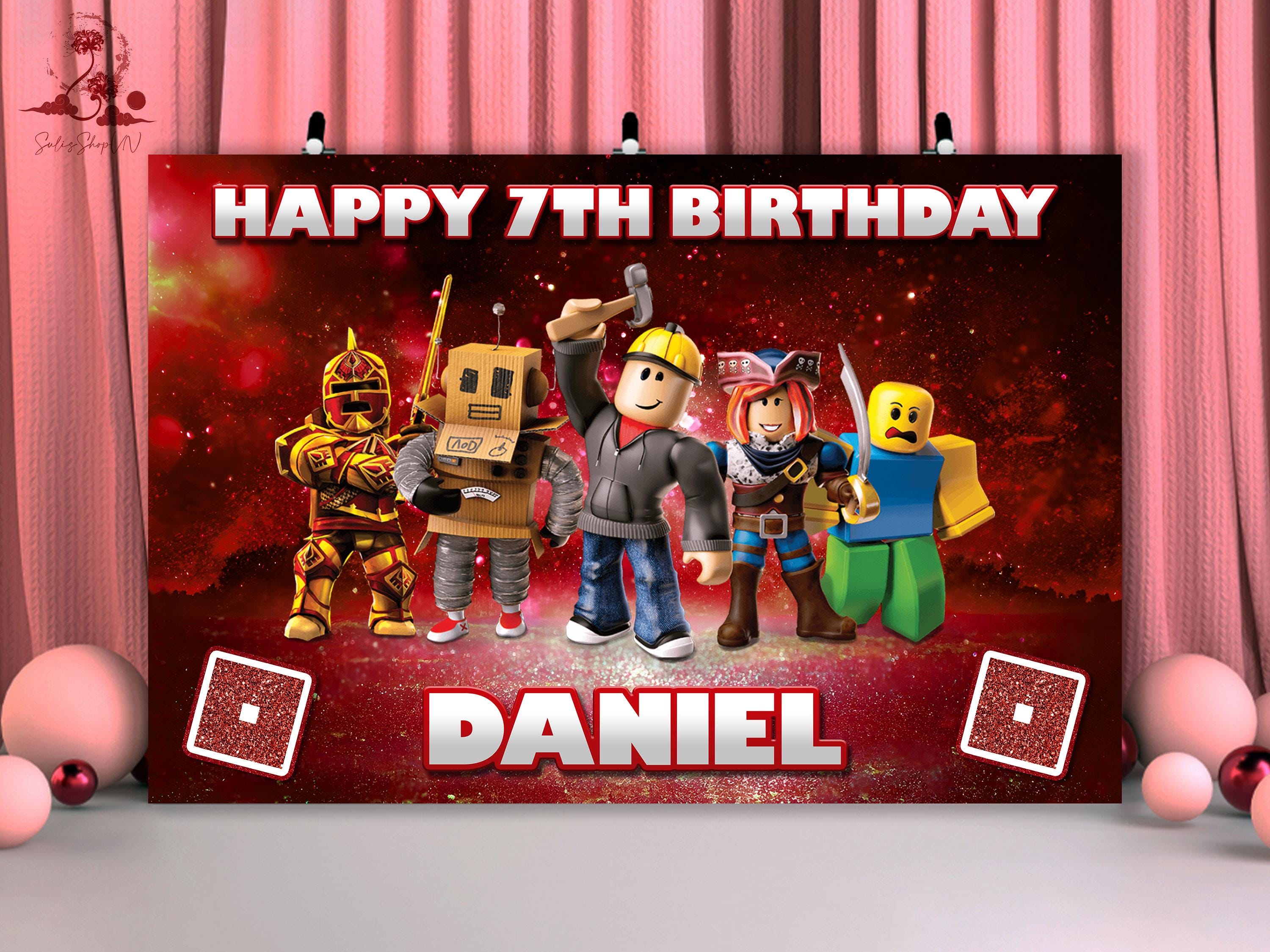 Sfondo Roblox Per Feste Di Compleanno – 150x100 Cm In Vinile, Colorato E Riutilizzabile