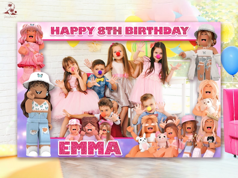 Roblox Girl Photo Booth Frame, Roblox Girl Frame, Roblox Girl Party ...