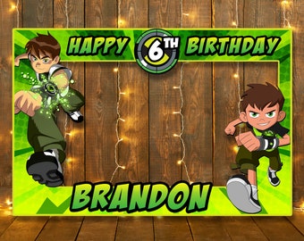 Ben 10 Photo Booth Frame, Birthday Frame, Kids Party Decorations, (Digital Download)