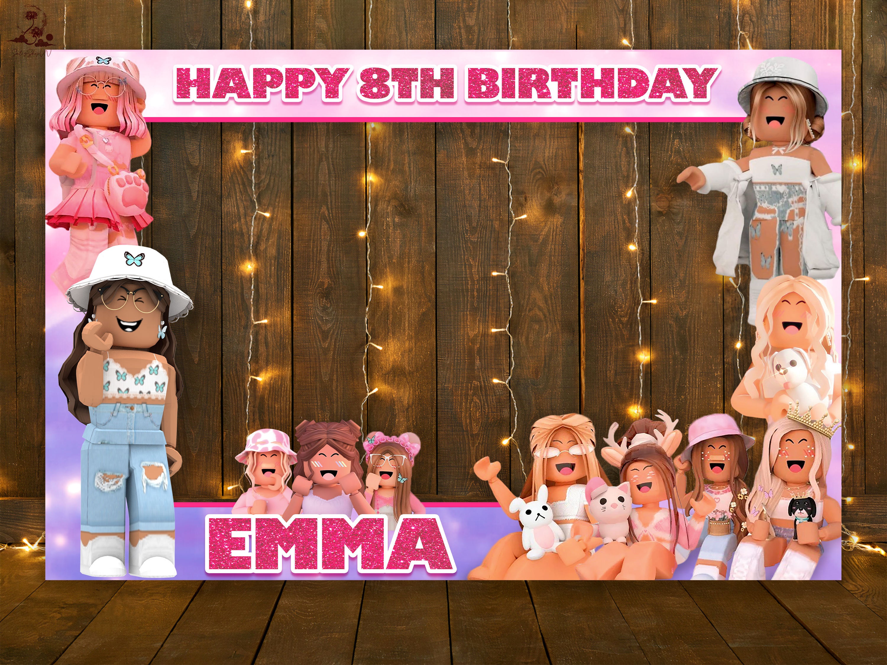 Roblox Girl Photo Booth Frame, Roblox Girl Frame, Roblox Girl Party ...