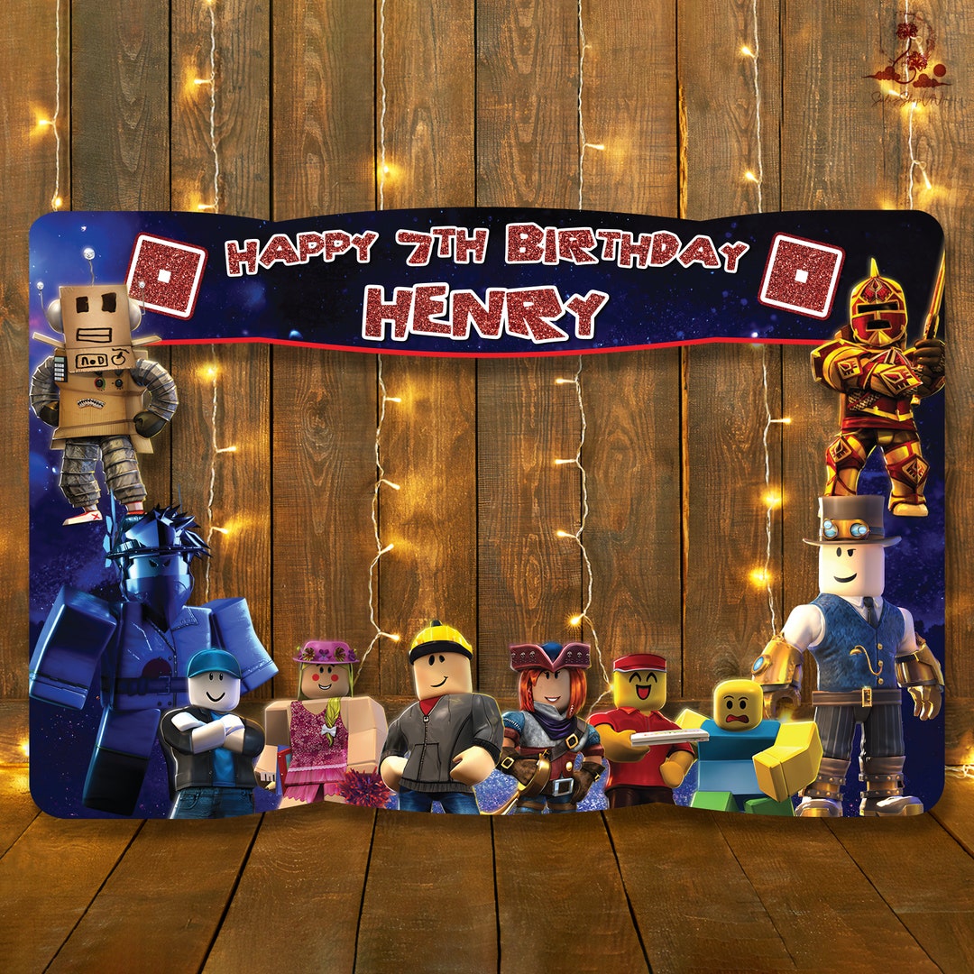 Personalized Roblox Photo Booth Frame, Gamer Photo Booth Frame, Roblox ...