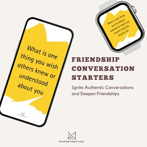 Friendship Prompt Cards: Ignite Authentic Conversations and Deepen Friendships- 25 questions- PDF download