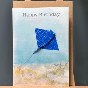 Handgemachte Geburtstagskarte Karte A6 mit japanischem Yuzen Design, Origami gefleckt, A6