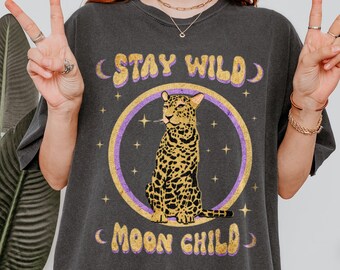 T-shirt léopard enfant Stay Wild Moon - Chemise bohème couleur confort