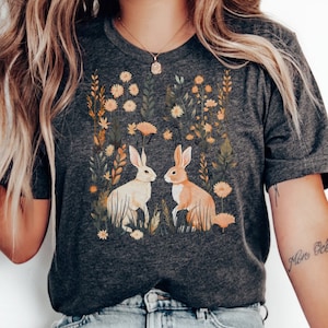Kaninchen T-Shirt: Vintage Cottagecore Kaninchen T-Shirt