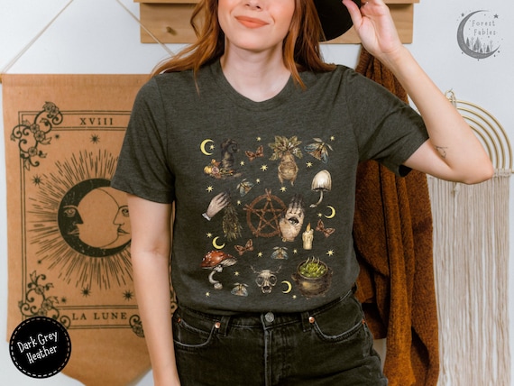 Vintage Forest Witch T-Shirt: Herbology, Salem Halloween Tee