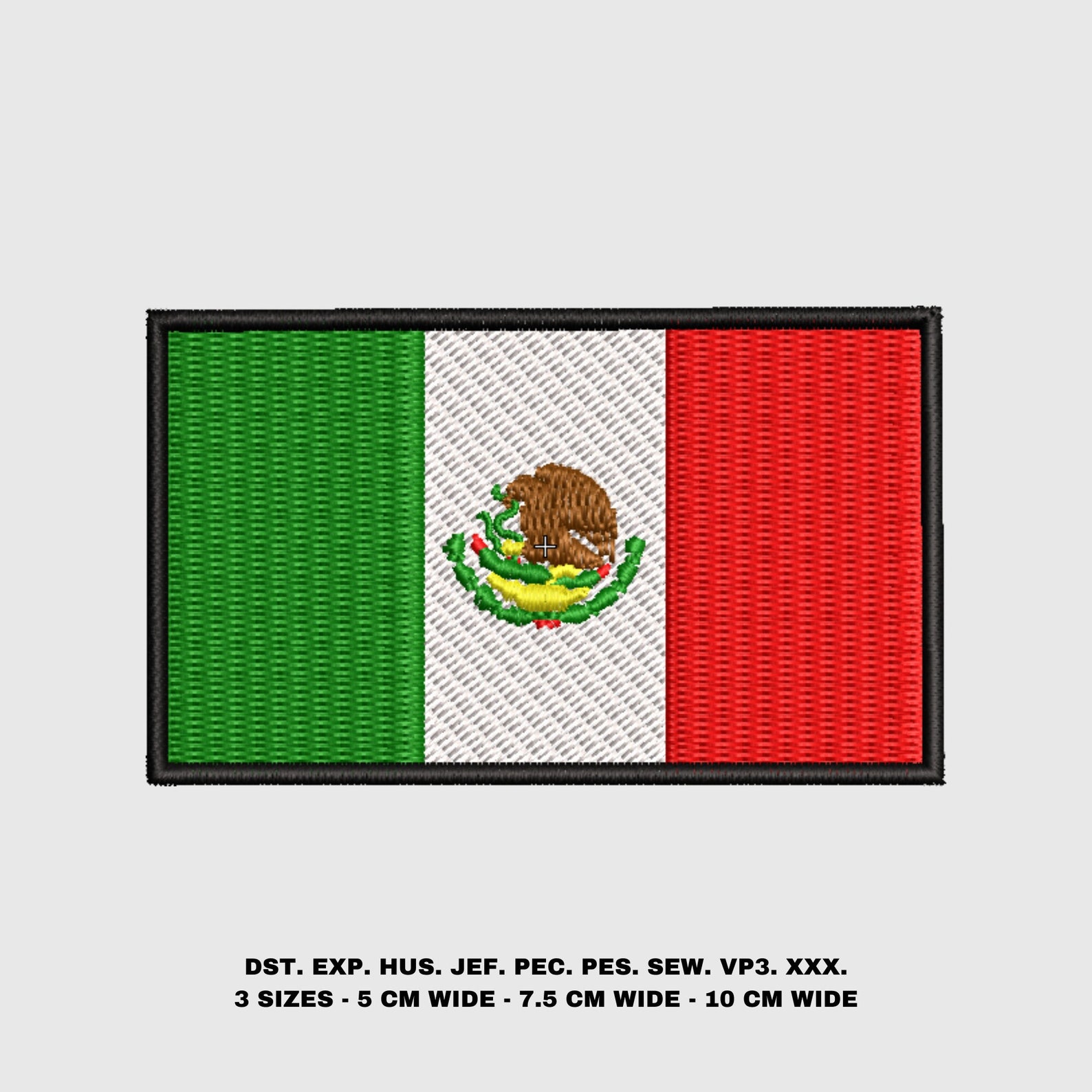 Mexico Flag Embroidery File Patch Flag Embroidered Patch - Etsy