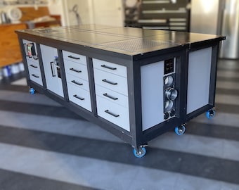 Rolling Workbench/Assembly Table Plans: Folding Top, Router & Downdraft (PDF Download)