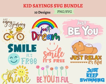 Positive Kids Saying SVG Bundle | Inspirational Shirt Designs (Digital Download)