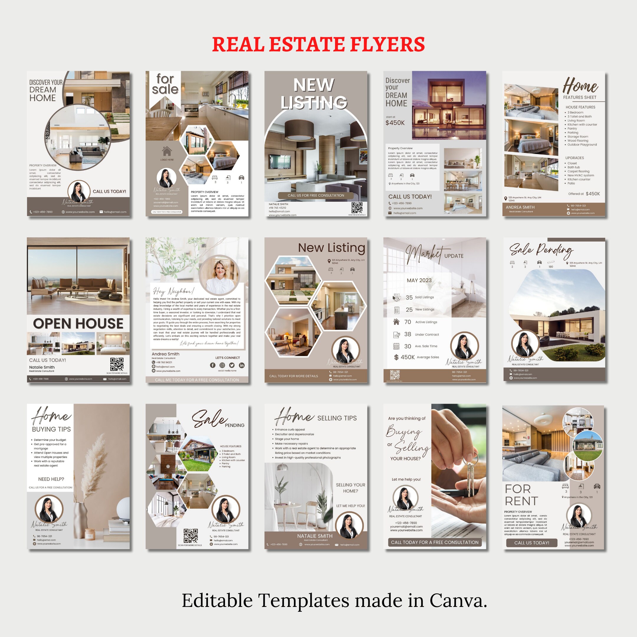 Realtor Marketing Bundle Kit | Real Estate Agent Editable Template ...