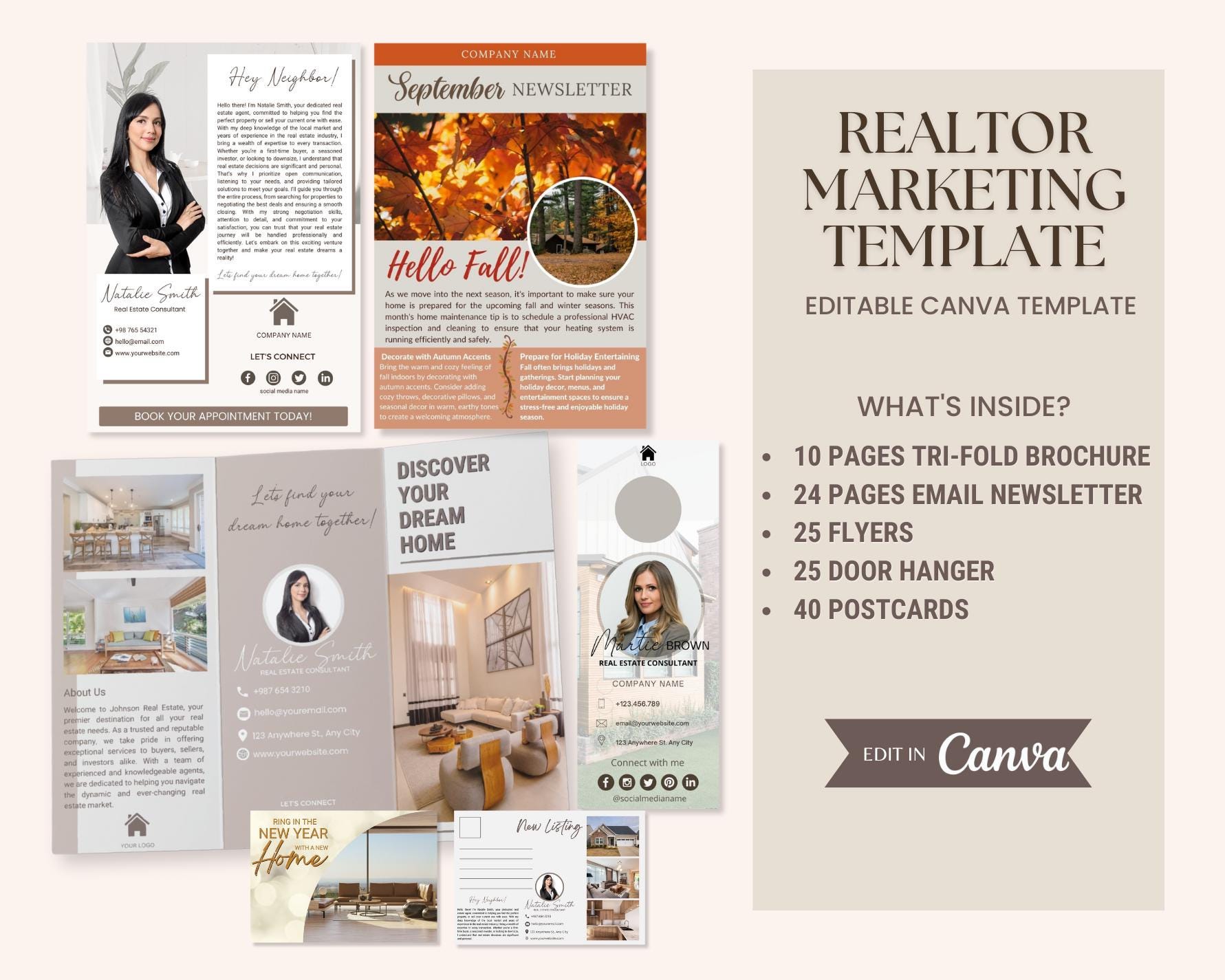 Realtor Marketing Bundle Kit | Real Estate Agent Editable Template ...