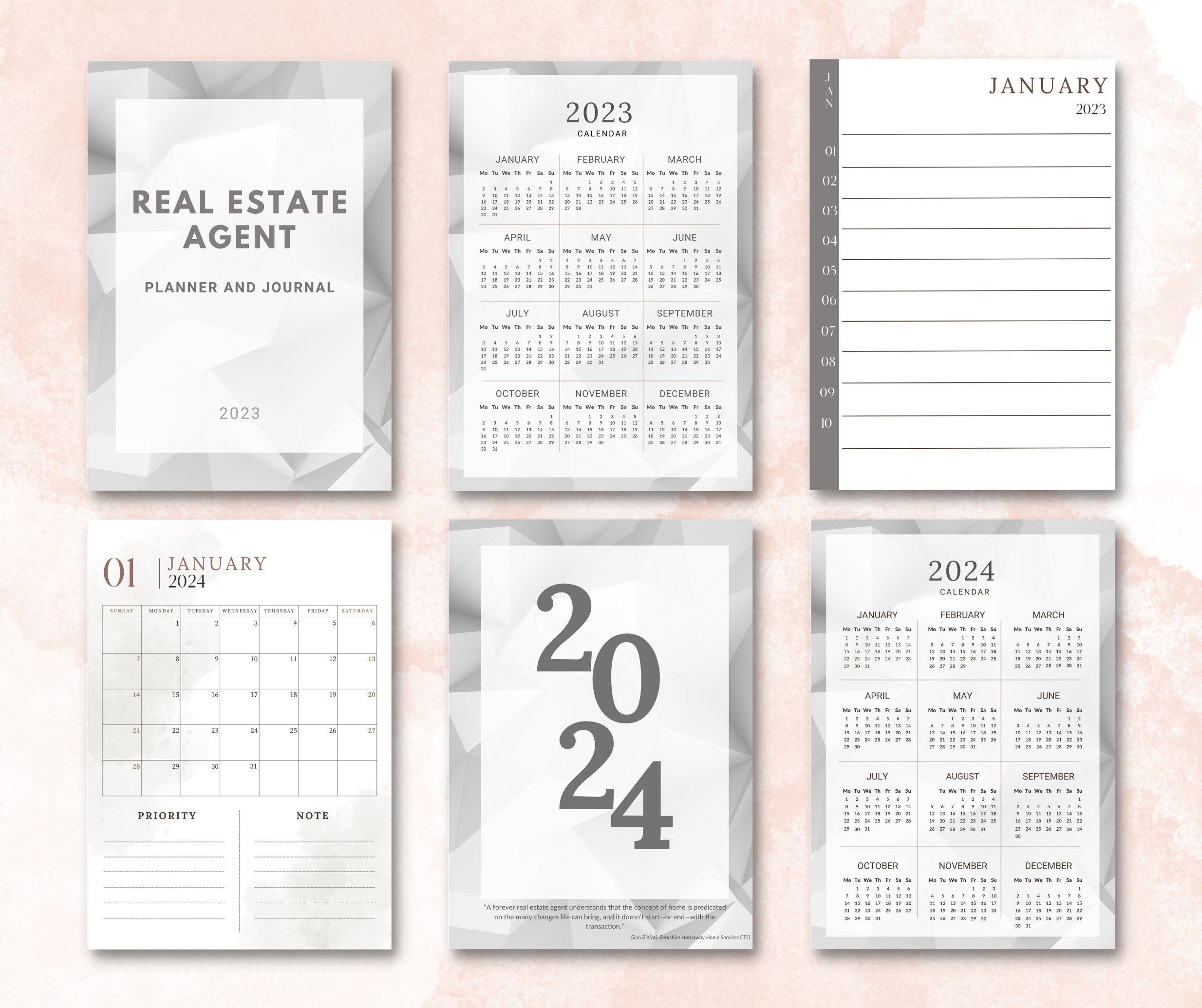 Real Estate Agent Planner Template Real Estate Ultimate Planner ...