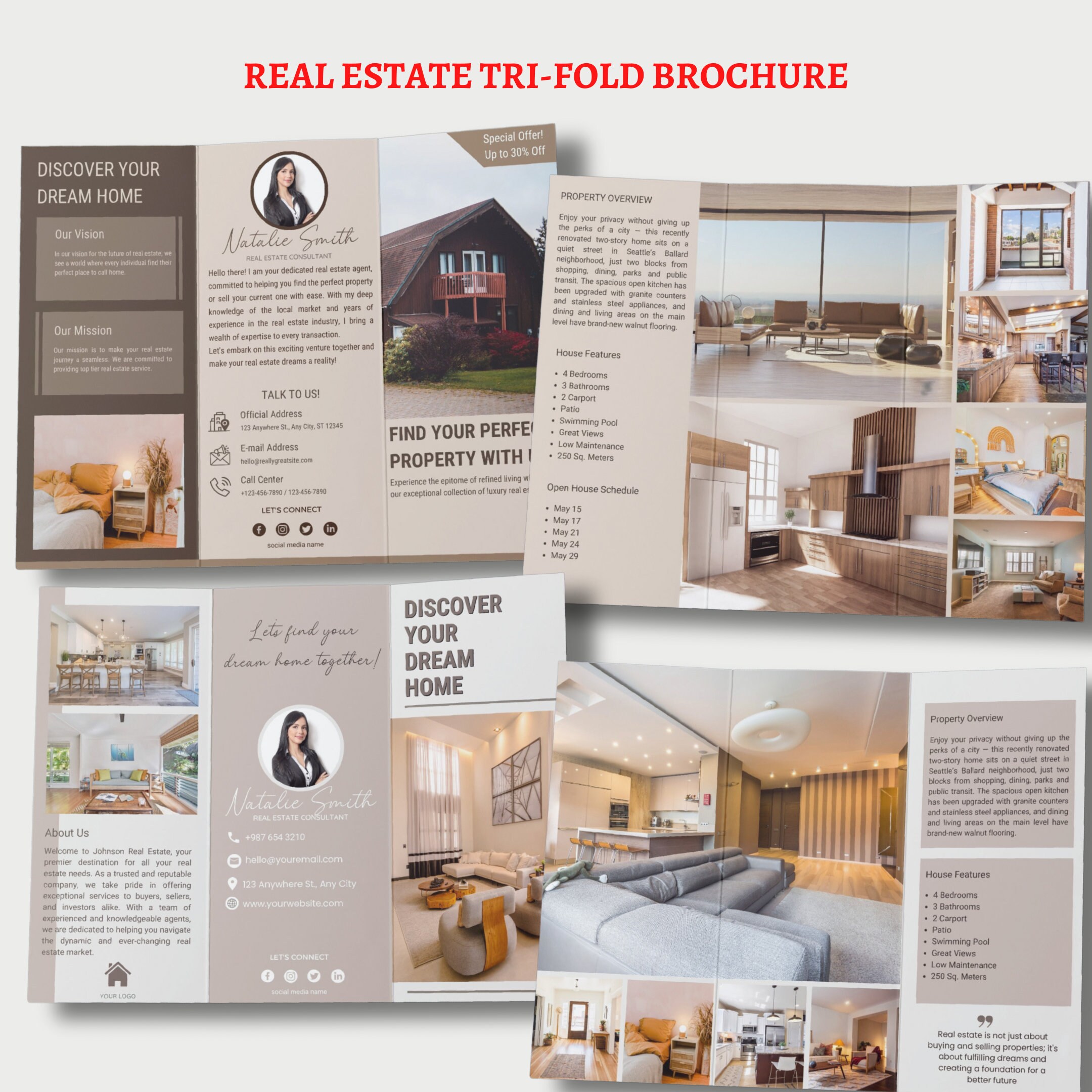 Real Estate Marketing Bundle Editable Realtor Template Flyers Brochures ...