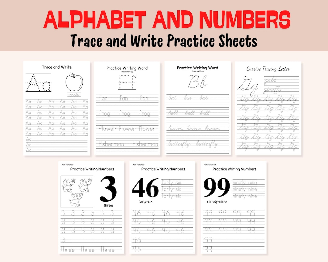Printable Practice Writing Sheets for Kids Preschool Alphabettracing ...