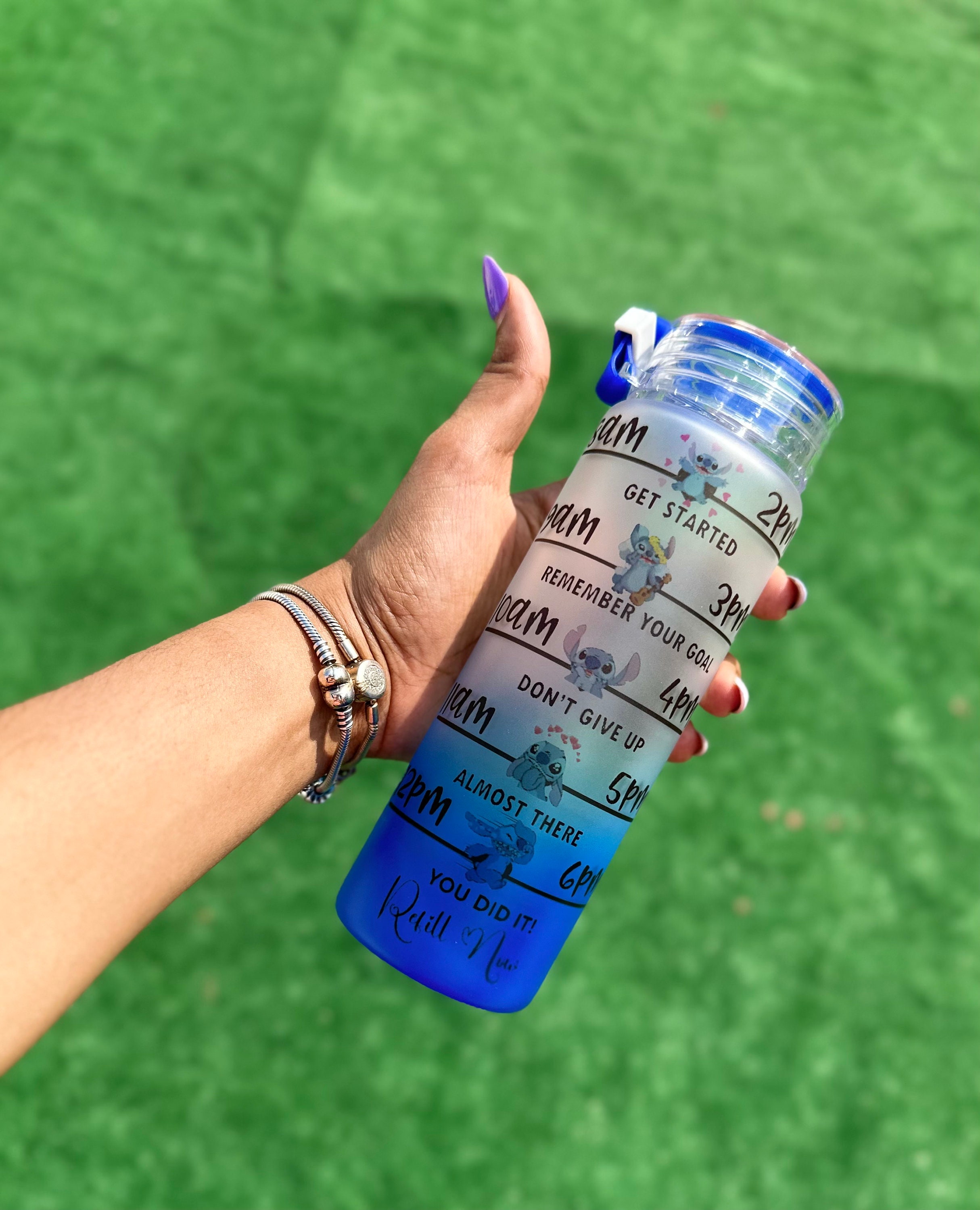 Botella De Agua Personalizada Con Diseño De Stitch, 32 Oz, A