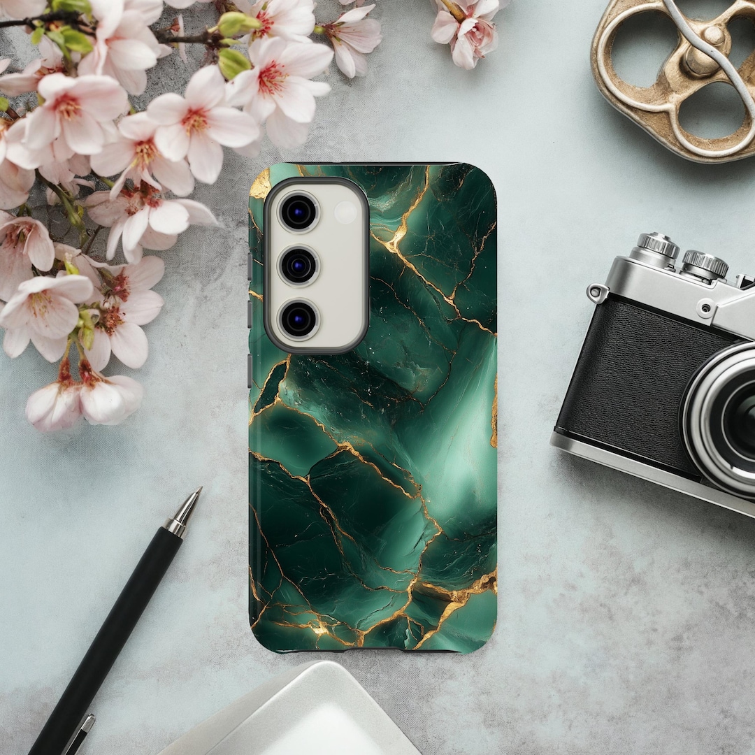 Green Marble Samsung Case, Green Marble Pixel Case, Samsung Galaxy S24