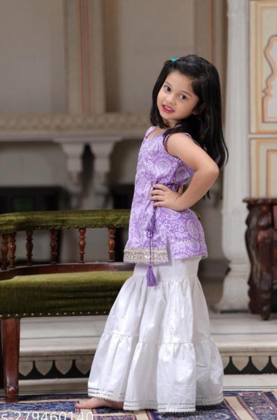 Indian Traditional Beautiful Girls Kurta and Sharara Set for Toddler, Ethnic  Wear Party Casual Gift for Her Daughter Birthday Gift Dress - Etsy