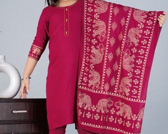 Indian traditional beautiful girls Kurta and Pant Set With Dupatta for Girls