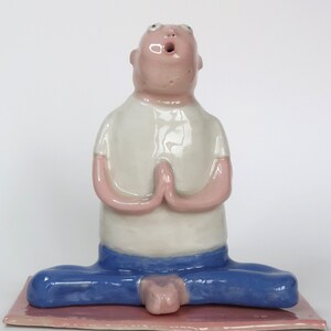 Yoga Räucherkegelhalter - Skulptur
