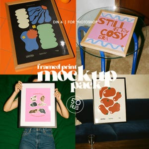 50 maquetas de marcos urbanos: estilo editorial crudo, proporciones DIN A (archivos PSD de Photoshop)