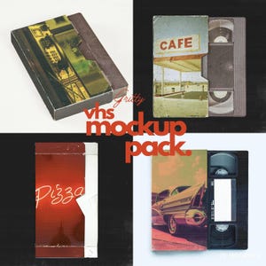 Gritty VHS Sleeve Mockup Pack: Retro 80er-90er Jahre Stil (Photoshop)